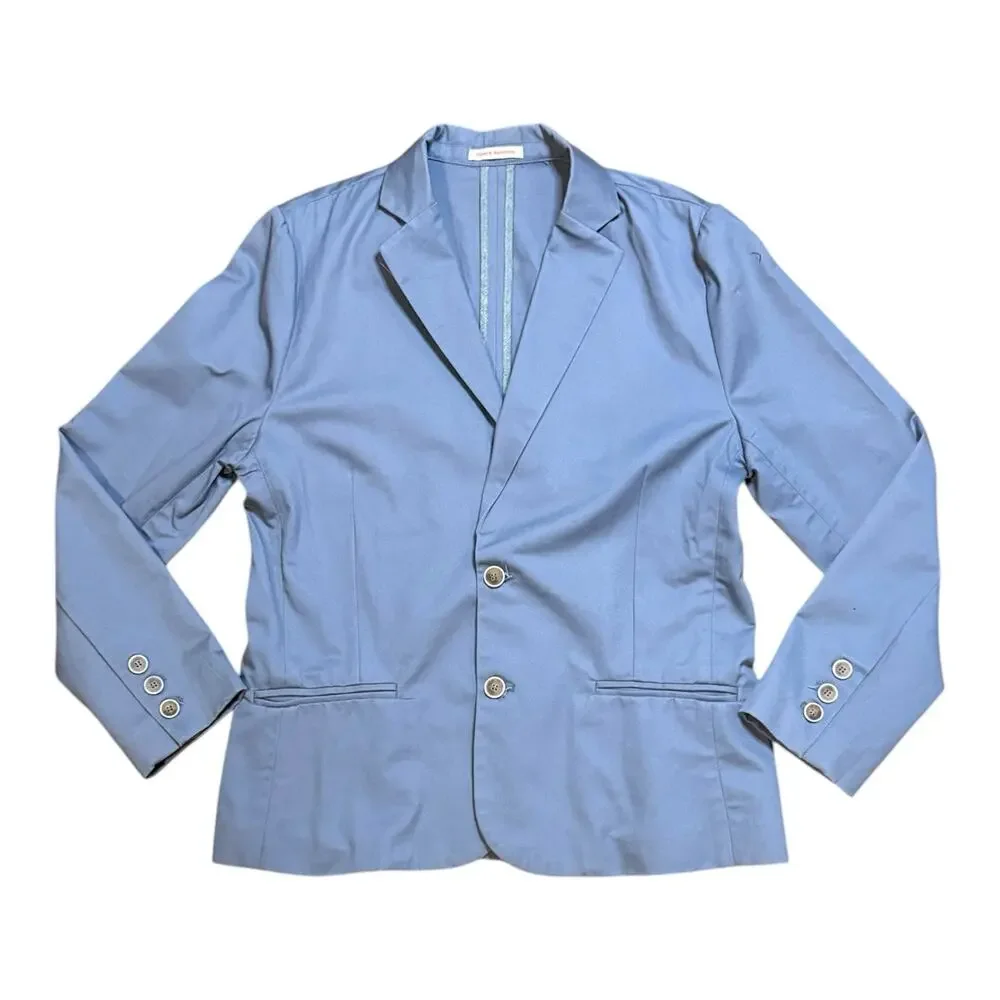 Men's Light Blue Two-Button Sport Coat - Casual Tailored Blazer